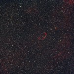 Crescent Nebula situata a l 2,5° a sud-ovest di Gamma Cygni, appare questo bozzolo, residuo di una Supernova. Autore Alessandro Speranza